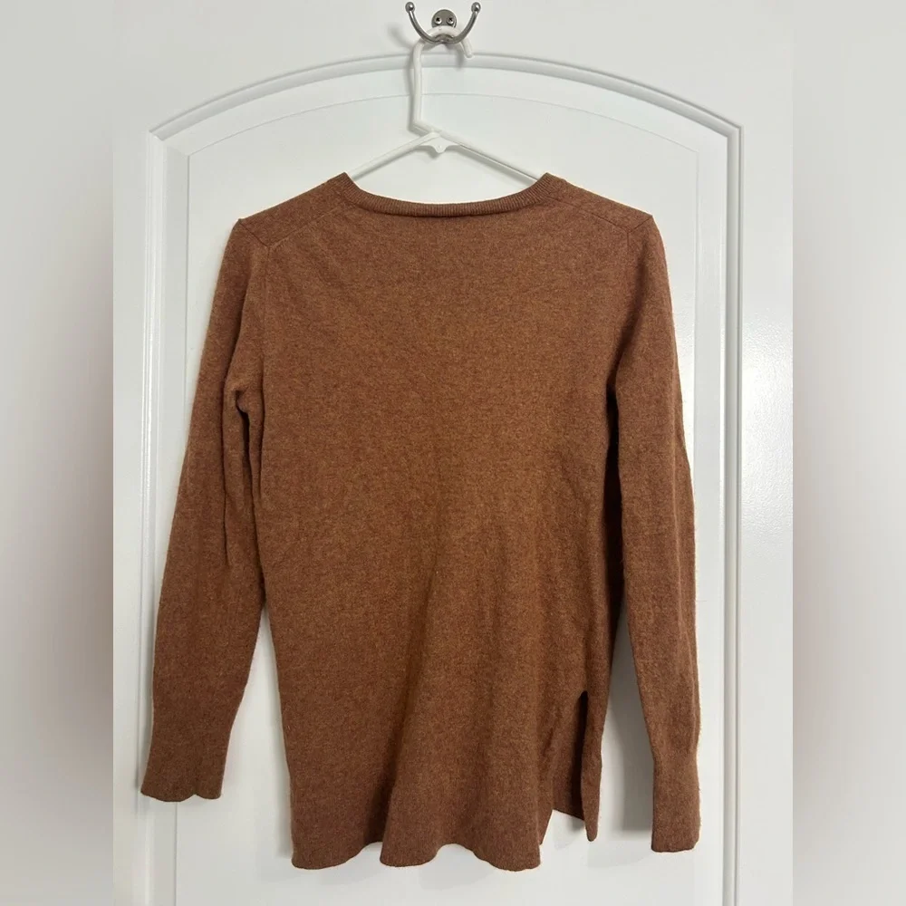 J. Crew Wool-Blend V-Neck Tunic Sweater size small fall preppy cozy